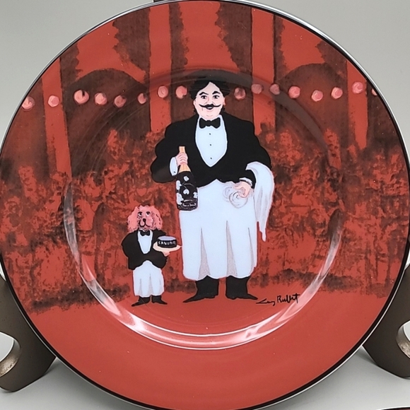 Williams-Sonoma Set of 2, Guy Buffet Waiter & Dog & Waiter with Cocktail - Picture 2 of 5